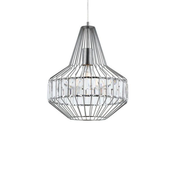 Elmas 320mm 1 Light Pendant in Chrome