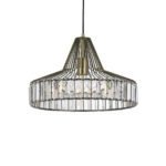 Elmas 420mm 1 Light Pendant in Antique Brass