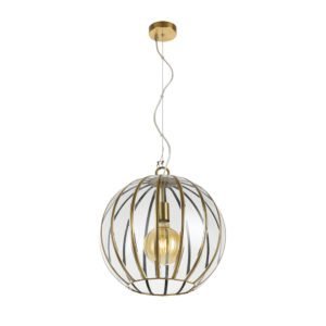 Medina 400mm 1 Light Pendant in Antique Brass