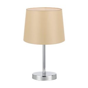 Adam Table Lamp in Chrome and Vanilla Shade