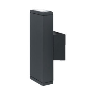 Charo IP54 7 Watt Cool White LED Exterior Wall Light in Black