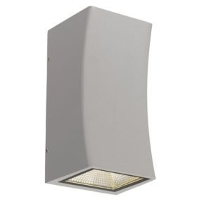 Dash IP44 Up and Down CCT LED Exterior Wall Light in Silver