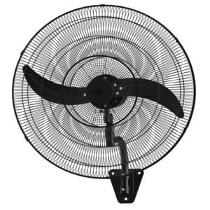 75cm Matt Black Heavy Duty Wall Fan With Pull Cord