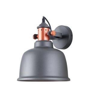 Alta Internal Adjustable Wall Light in Grey with Copper Highlights