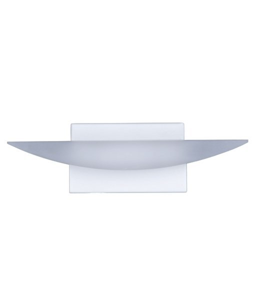 Phoenix 6 Watt LED Internal Curved Shaped Uplight Wall Light in White and Acrylic Diffuser