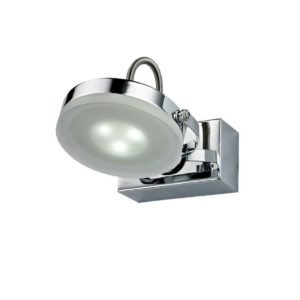 Seattle 3 Watt LED Internal Adjustable Bar Wall Light in Chrome