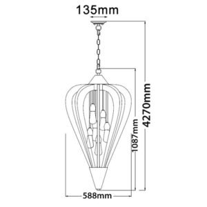 SENORITA3-6 Pendant Light Dimensions