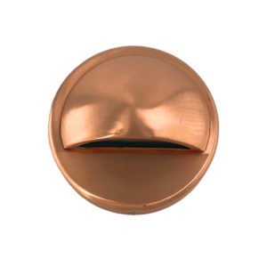 Ste 12V Exterior LED 3 Watt Surface Mount Curved Step Light in Polished Solid Copper