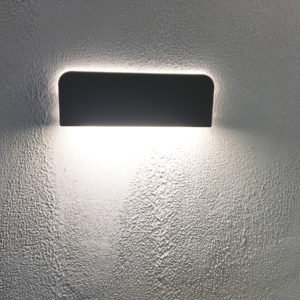 Kuk Dark Grey Exterior 10 watt LED Surface Mount Wall Light