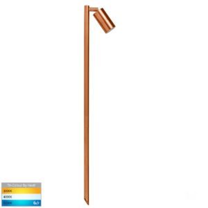 12v DC Tivah Single Adjustable Spike Spotlight - 1000mm Spike Solid Copper