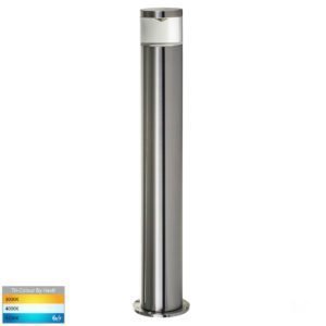 240v GU10 Highlite Titanium Aluminium Bollard Light - 445mm