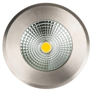 240v 10w LED Klip In-ground Uplighter Round, 160mm 316 Stainless Steel Face in 5500K