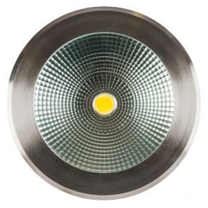 12v DC 30w LED Klip In-ground Uplighter Round, 260mm 316 Stainless Steel Face in 5500K