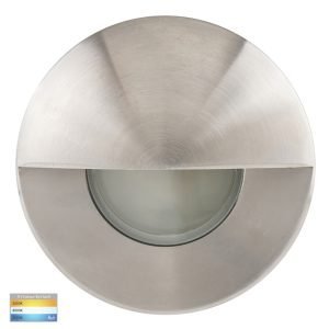 12v DC Ollo MR16 TRI Colour LED Mini Recessed Step Light with Eyelid in 316 Stainless Steel- HV19012T-SS316