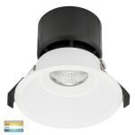 Prime 12W Dimmable CCT Matt White Recessed Fixed Deep Set 90mm Downlight