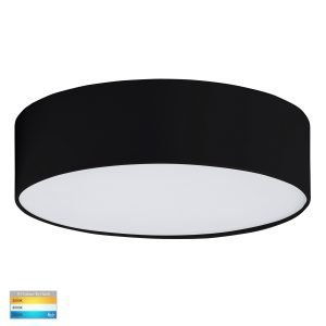 Nella 20W 240V LED Dimmable Tri-Color Surface Mounted Oyster Light in Matt Black