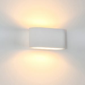 Concept Up & Down Plaster Wall Light in Cool white