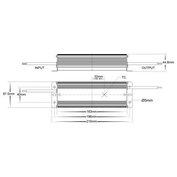 HV9654-24V Dimensions