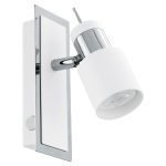 Davida 1 Light White & Chrome Adjustable GU10 LED Spotlight