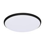 Ollie 18W Dimmable LED Tri-Colour Oyster Light Black Trim