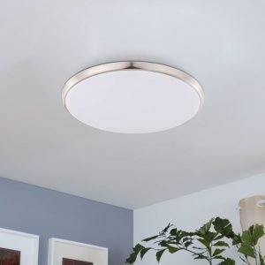 Ollie 12W Dimmable LED Tri-Colour Oyster Light Brushed Chrome Trim