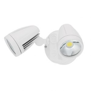 Chopper 30W Tri Colour LED Double Adjustable IP54 White Exterior Spot Light