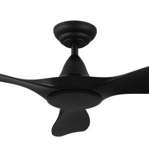 Black Eglo Noosa 40" 3 Blade DC Indoor/Outdoor Ceiling Fan with Remote Control