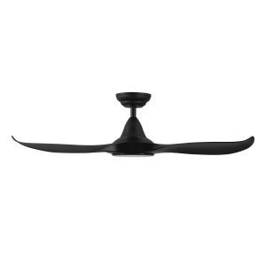 Black Eglo Noosa 46" 3 Blade DC Indoor/Outdoor Ceiling Fan with 18W CCT Dimmable LED Light