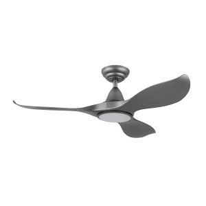 Titanium Eglo Noosa 46" 3 Blade DC Indoor/Outdoor Ceiling Fan with 18W CCT Dimmable LED Light