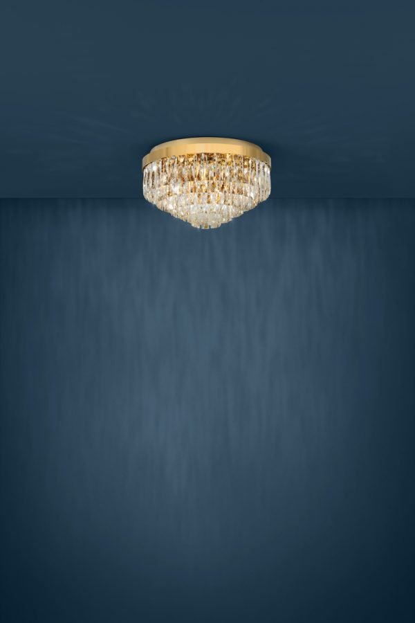 Led crystal deals flush ceiling light