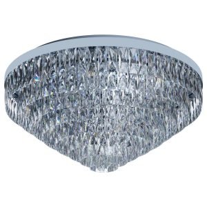 Valparaiso 16 Light Crystal Flush Mount Light in Chrome