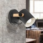 Hornwood Wall Light in Black & Brown