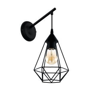 Tarbes 1 Light Wall Light in Black