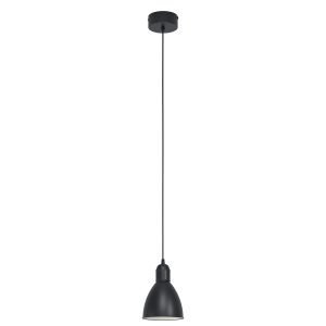 Priddy Industrial 1 Light Pendant Light in Black