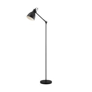 Priddy Industrial Floor Lamp in Black