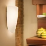 Nemo Satin Nickel Wall Light with Opal Glass