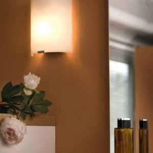 Grafik 180mm White Opal Glass Square Wall Light