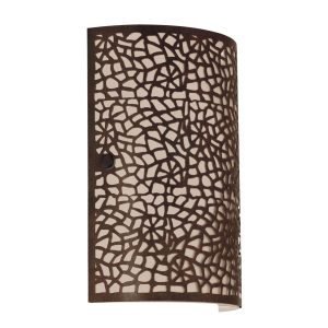 Almera Laser Cut Metal Design Antique Brown Wall Light