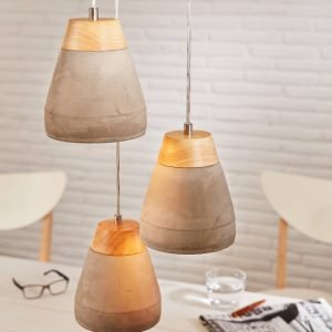 Tarega 1 Light Concrete Grey Pendant Light