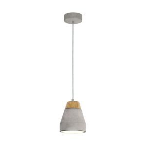 Tarega 1 Light Concrete Grey Pendant Light