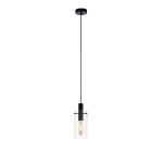 Montefino 1 Light Black with Glass Pendant Light