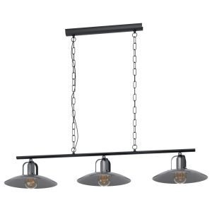 Kenilworth 3 Light Antique Nickel Pendant Light