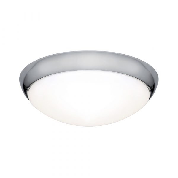 White and chrome ceiling shop light