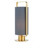 Orwel Table Lamp in Antique Gold with Blue Shade