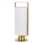 Orwel Table Lamp in Antique Gold with White Shade