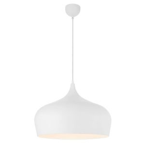 Polk 460mm 1 Light Pendant in Matt White