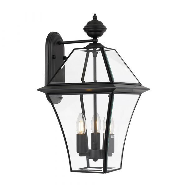 Rye Large IP44 Exterior Wall Light in Black