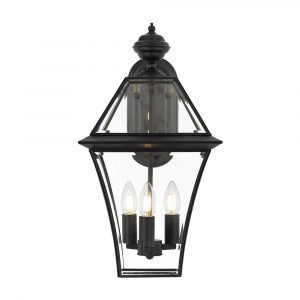 Rye Large IP44 Exterior Wall Light in Black