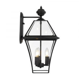 Rye Large IP44 Exterior Wall Light in Black