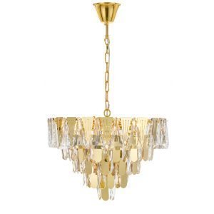 Valerie 500mm 7 Light Crystal Chandelier in Gold